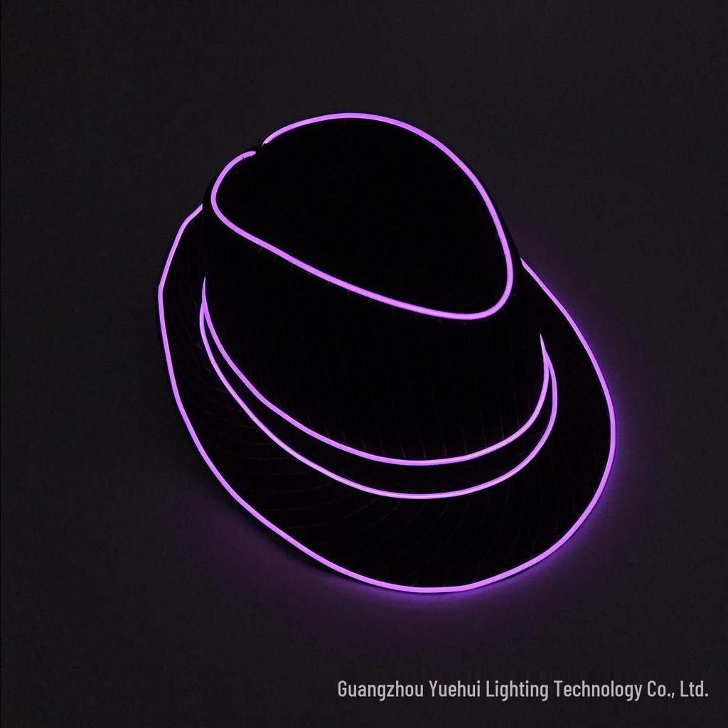LED Light-Up British Style Jazz Top Hat - Flashing Festival & Masquerade Party Prop