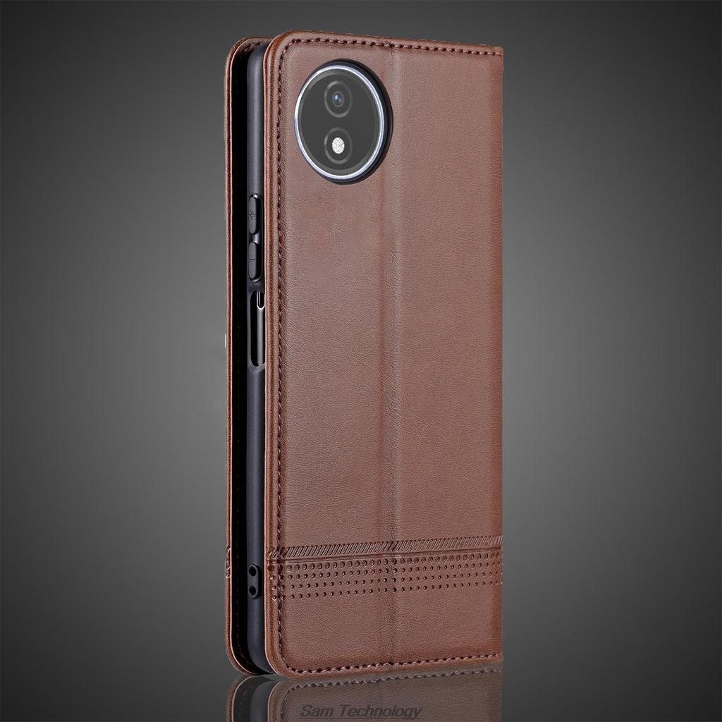 Deluxe Magnetic Adsorption Leather Fitted Case for Vivo Y02 Y02A Y11 2023 Flip Cover Protective Case Capa Fundas Coque