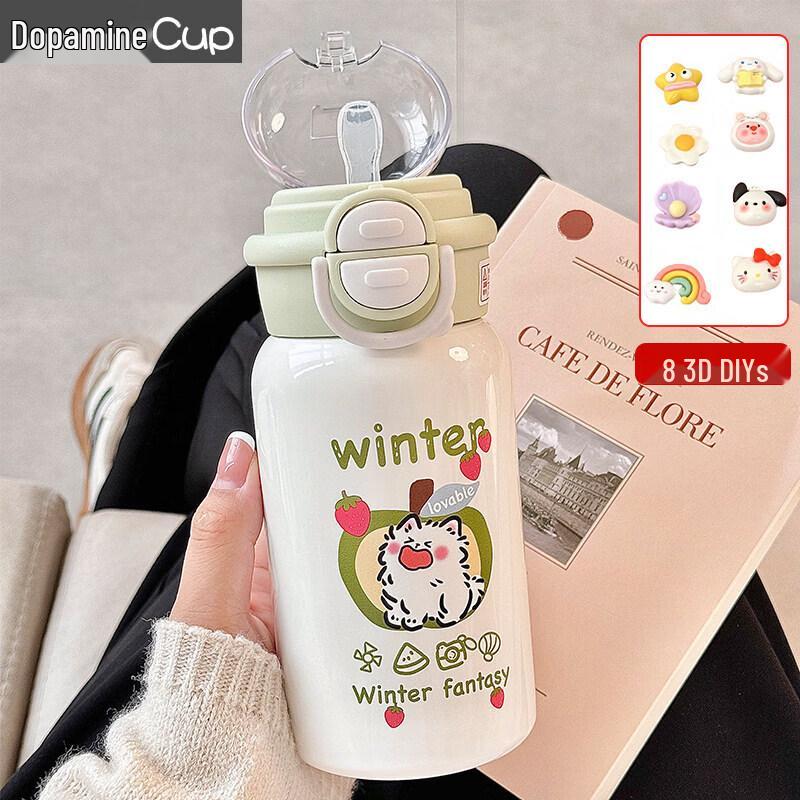 Qiwei Stainless Steel Insulated Straw Bottle
