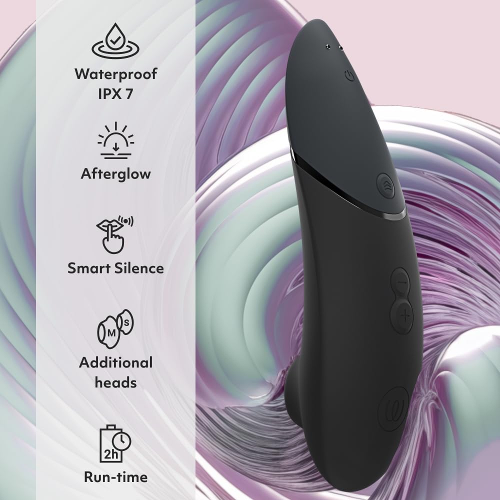 Womanizer Next 3D Pleasure Air Clitoral Suction Suction Clitoral Suction Black Vibrator, Vibrator, Toy, Waterproof, Rechargeable,