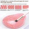 Scrubbing Pad Cosmetic Brush Cleaning Pad Silicone With Suction Cup Scallop Avocado Shape Cleaning Scrubbing Pad Beauty Supplies
