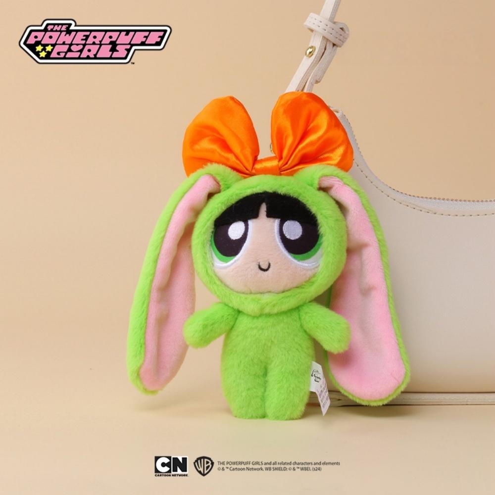 Originale 12cm Anime Le Superchicche Peluche Cartone Animato Carino Vestiti Coniglio Orsacchiotto Giocattolo Ornamento Bambola Papillon Regali per Ragazze