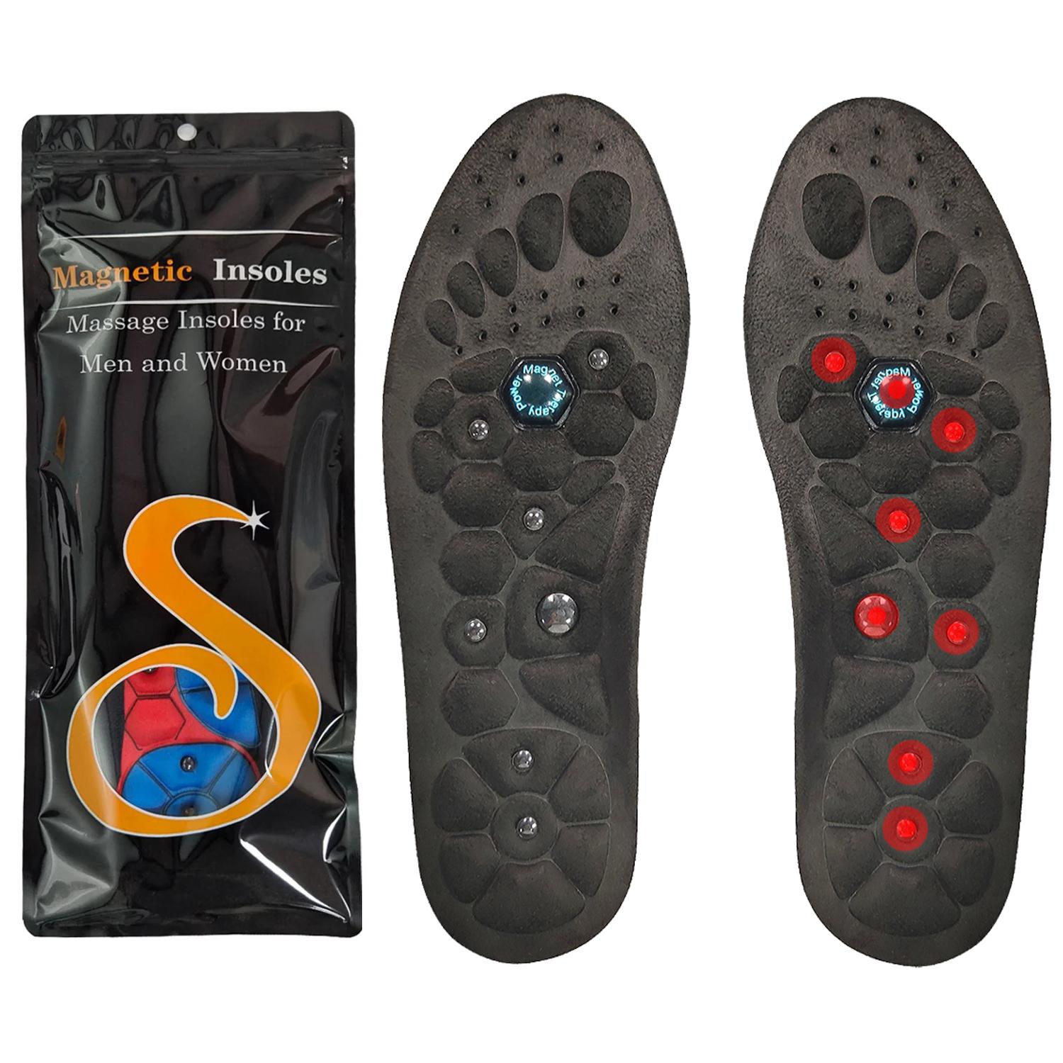 

Magnetic Sports Shoe Insoles Orthopedic Shoes Inserts EVA Foot Massage Comfortable Arch Support Insoles for Men Women Fitness S (35-39) чёрный