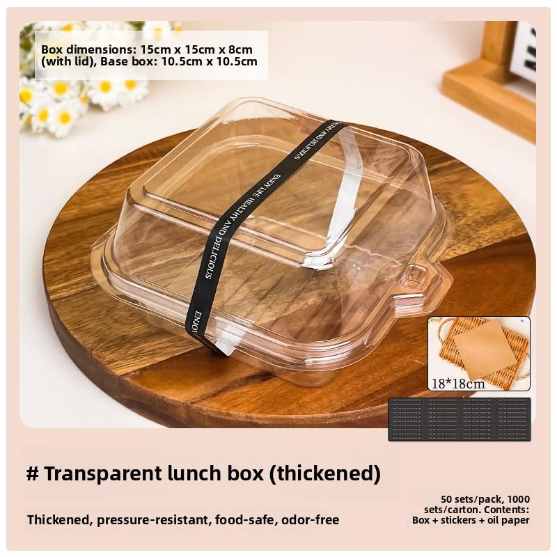 Transparent Tiramisu Packaging Box Cake Dishes Mousse Cutting Sweet Dessert Baking Western Pastries Separation Packing Box