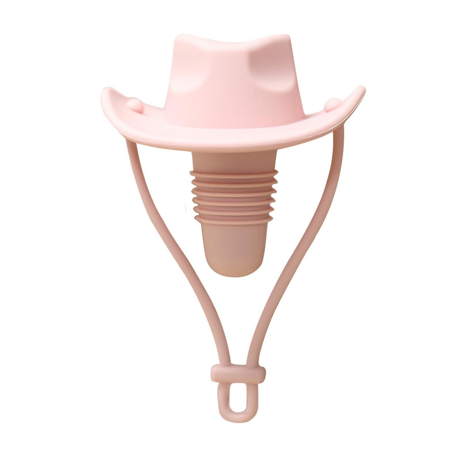 

Силиконовая пробка для красного вина Креативная ковбойская шляпа Пробка для бутылки Сохраняющая свежесть Герметичная пробка Винная пробка One Size розовый