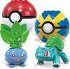MEGA MEGA Pokemon Building Toy Set Grass Trainer Team 118 деталей 4 подвижных персонажа для детей ростом 2 дюйма
