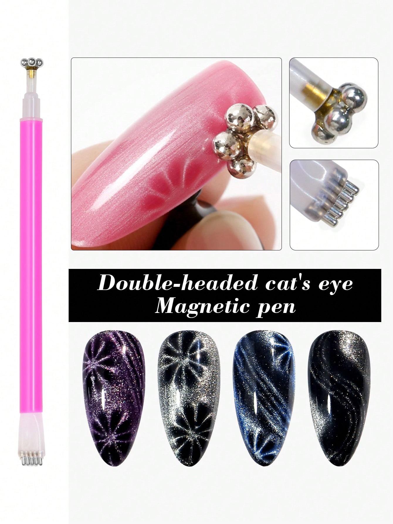 

1 шт. Инструмент-магнит для ногтей Магнит Многофункциональный магнитный инструмент для нейл-арта Магнитная палочка для эффекта «кошачий глаз» Использовать с гель-лаком для ногтей