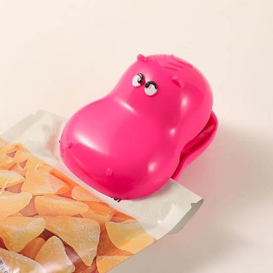 Hroch Magnetické klipy na sáčky Opakovaně použitelné plastové těsnící klipy do kuchyně na sáčky se svačinou Kreativní magnety na lednici pro skladování potravin