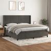 Maison Exclusive - Rete a doghe per letto e materasso Grigio scuro 200x200cm Velluto