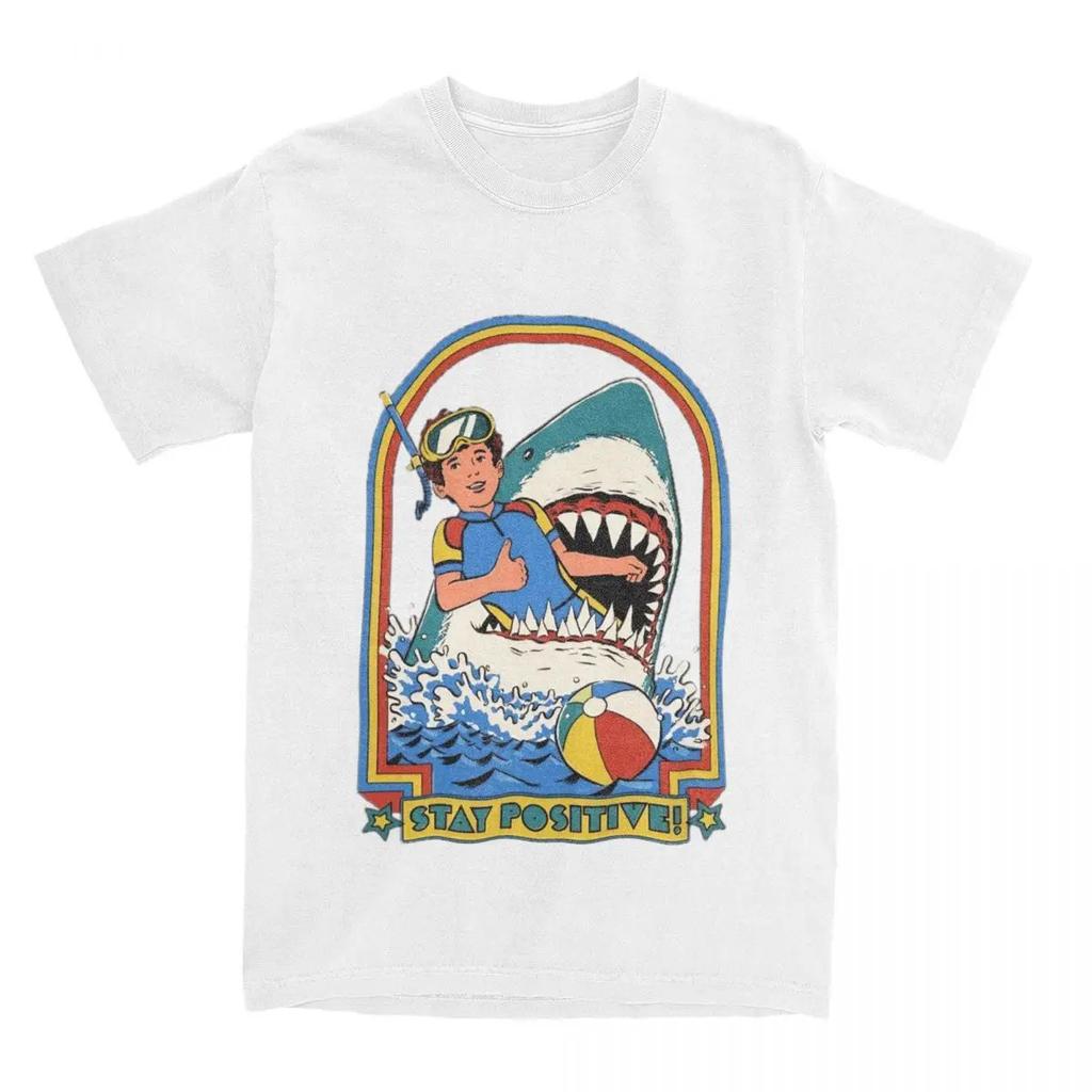UnisexFunny Stay Positive T Shirt Merch Motivational Cotton Clothing Hipster Short Sleeve Crewneck Graphic Printed T-Shirt