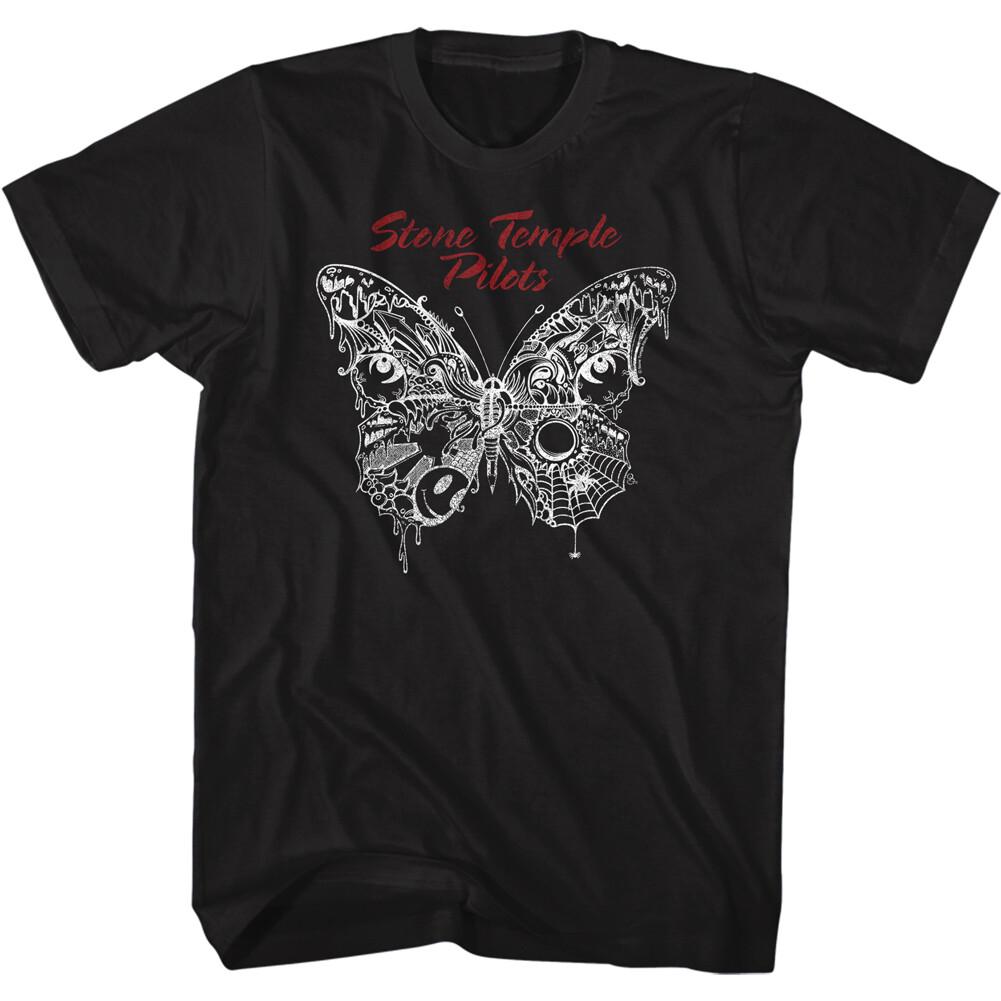 Stone Temple Pilots Spider Web Butterfly Men T Shirt Rock Band Music Merch XXXXL