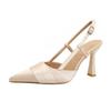 Pointed high heels women's thin heels sexy bag head sandals 2025 new large size women's shoes summer French empty shoes