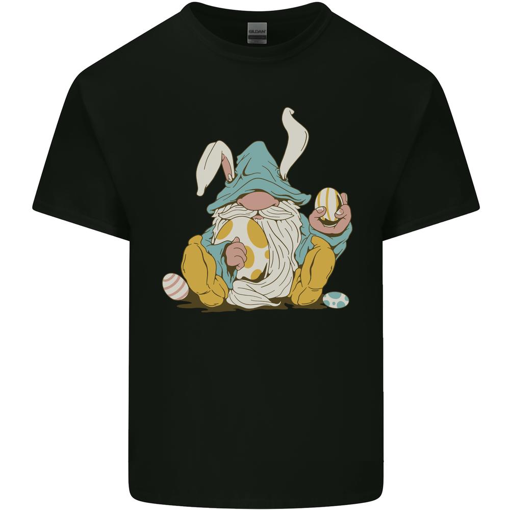 

26 Easter Gnome With Eggs and Bunny Ears Mens Cotton T-Shirt Tee Top Unisex T-Shirt L