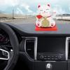 2inch Solar Fortune Cat with Clear Box Solar Powered   Cat Waving Arm Set for   and   Board Decor