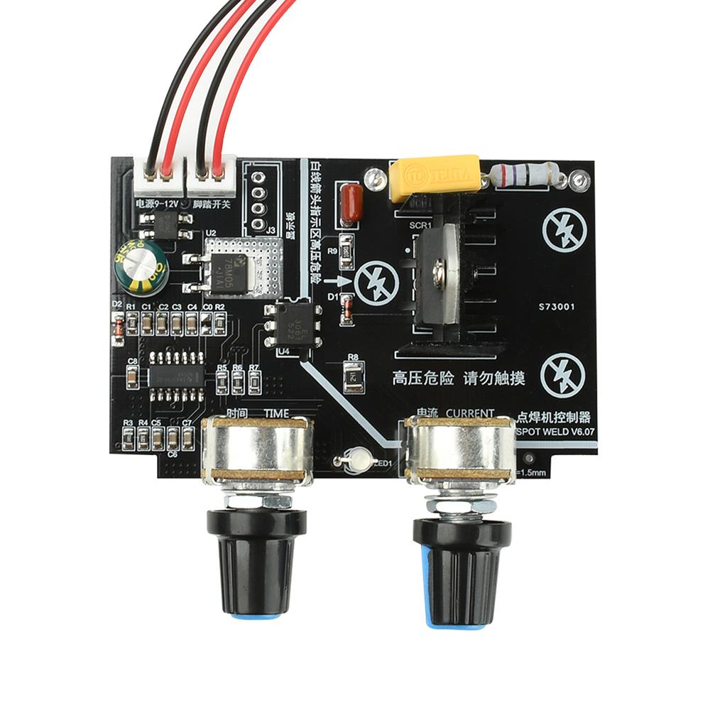 41A 100A Spot Welding Machine DIY Spot Welding Machine Time Current Control Board Lithium Battery Power AC220V to 9V Transformer