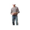 Solid Comfortable Waffle Knit Long Sleeve Sweater Men Tops Gray 40EM305-030