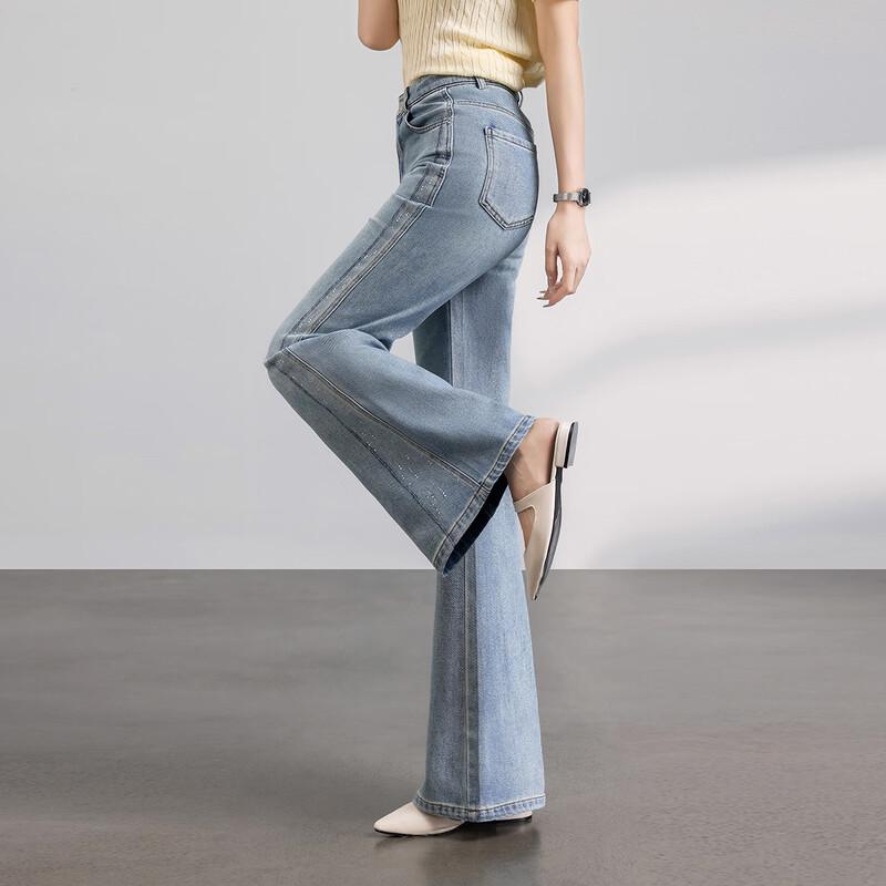 

Tatou Modern Rhinestone Flared Jeans XL