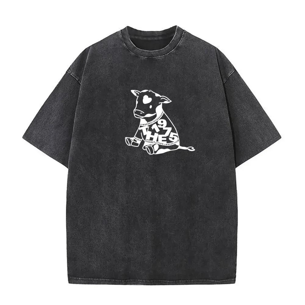 2026 Hot Sale Washed Vintage The 1975 about You Print T-shirt Being Funny in A Foreign Language Album Tshirt Men Women Hip Hop Casual T Shirt