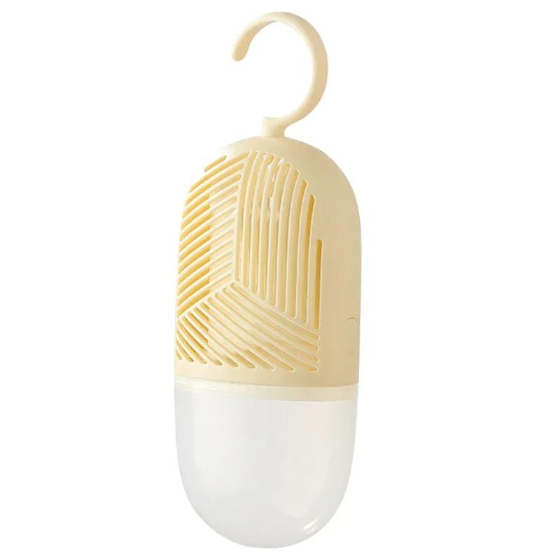 

1Pcs Clothes Dehumidification Box Reusable Hanging Dehumidifier Packs Anti Mold with Water Collector Hook for Wardrobe Closet Cabinet жёлтый