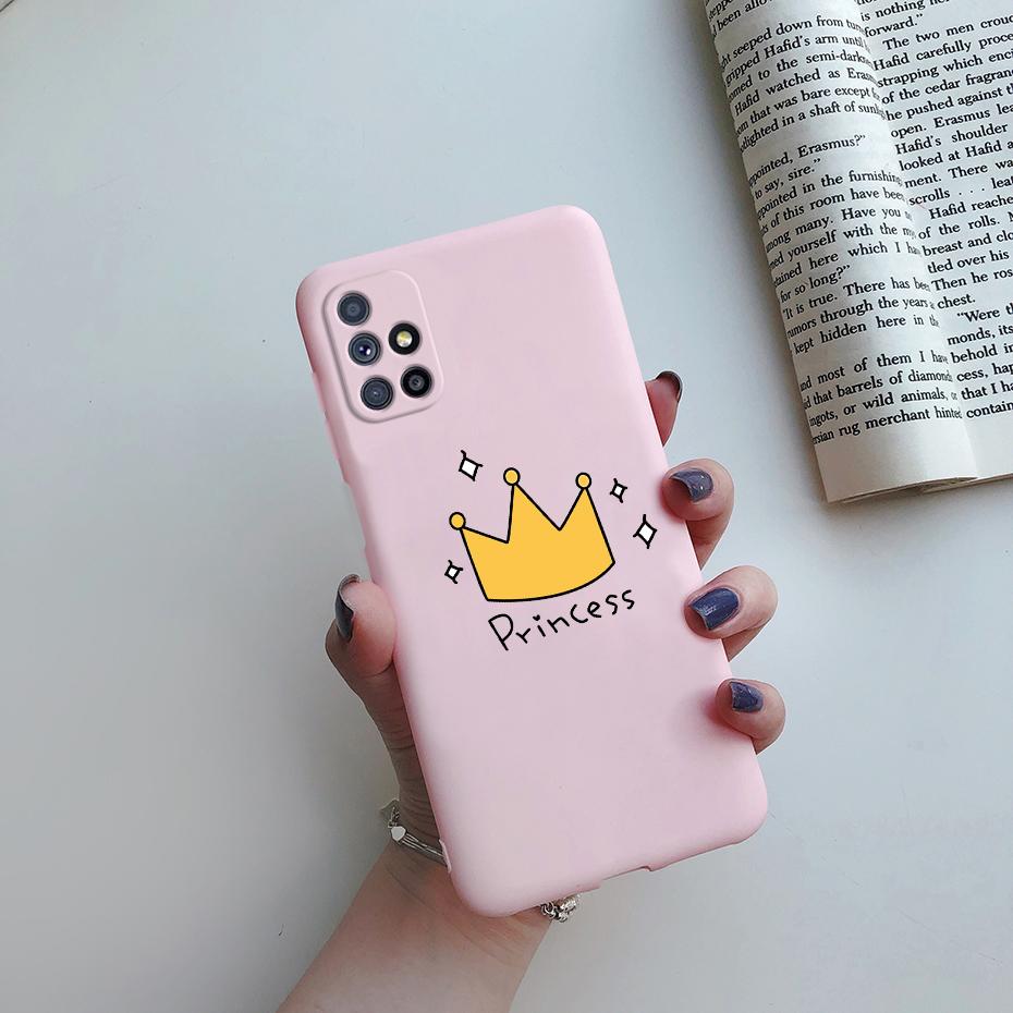 Case For Samsung Galaxy M51 Phone Case Cute Cat Cartoon Soft Touch Silicone Cover For Samsung M51 M 51 M515 SM-M515F Case Funda