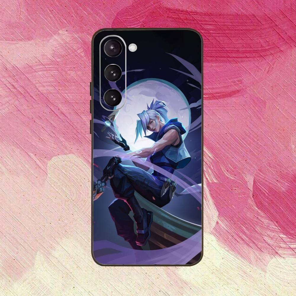 Cool Game V-Valorant J-Jett-ES Phone Case Black Silicone Soft For Samsung Galaxy A73,A72,A71,A70,A53,A52,A51