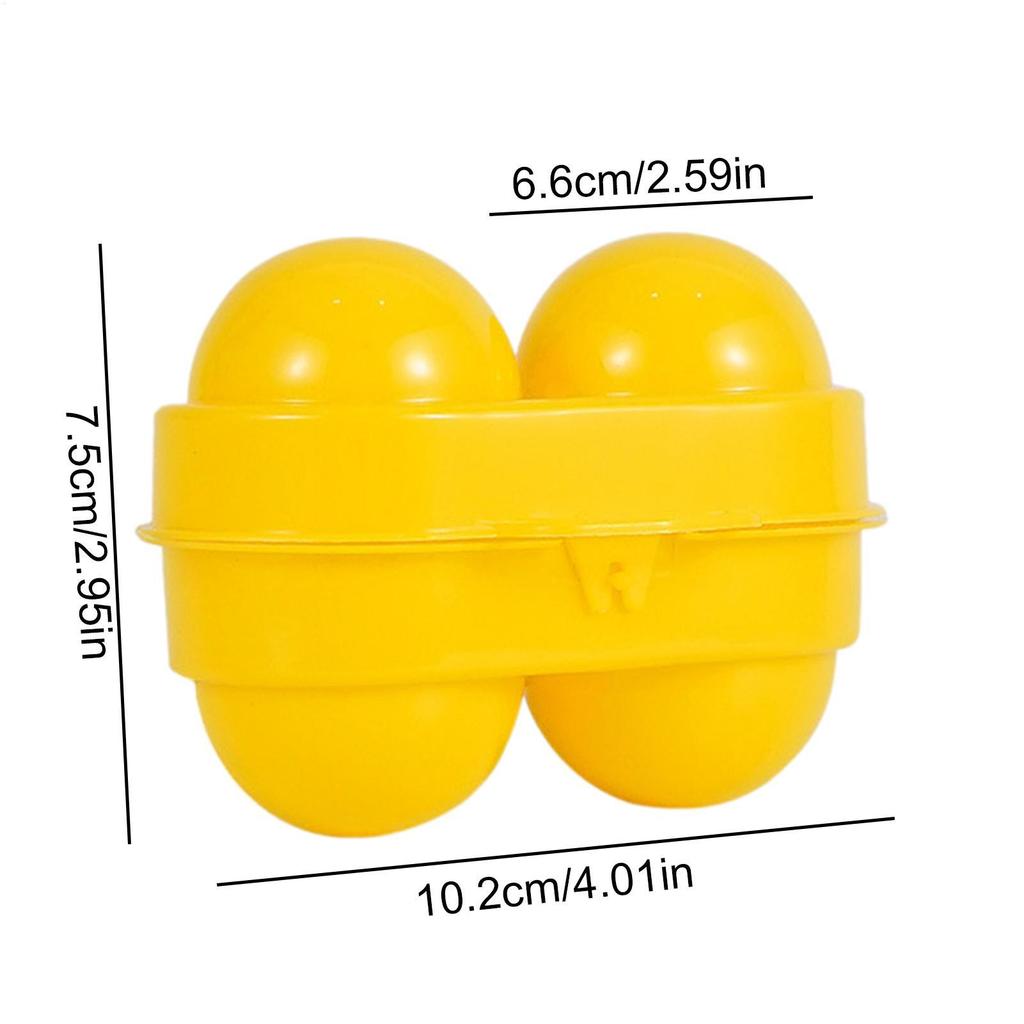 2 Fächer Eieraufbewahrungsbox Haushaltsküchenorganizer Eierhalter Behälter Koffer Tragbar Outdoor Camping Picknick Eierboxen Koffer