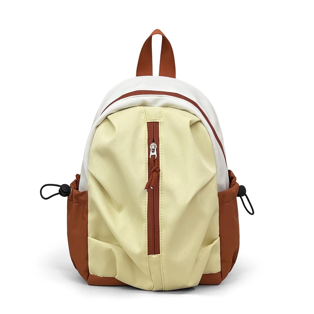 Schoolbag1011 Contrast Color Vertical Zipper Backpack Cute Girl Harajuku Large Capacity Versatile Backpack Student School Bag