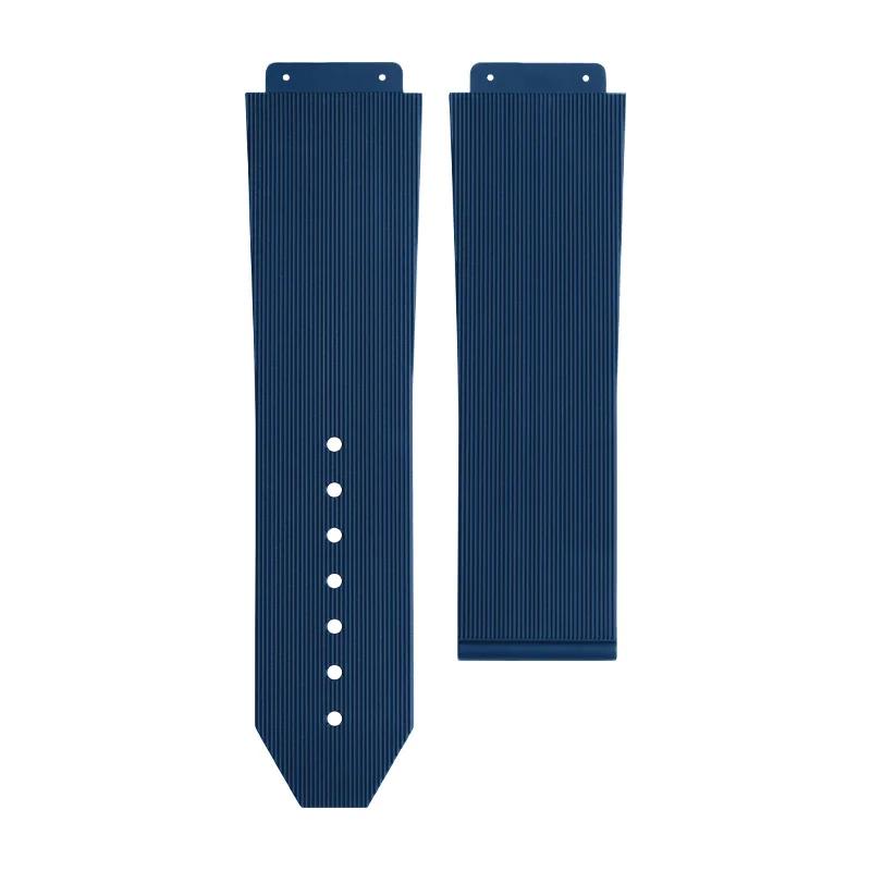 25x19mm Soft Nature Rubber Watchband Convex End For Hublot Strap For Classic Fusion Series Men Strap Fold Buckle Screwdriver