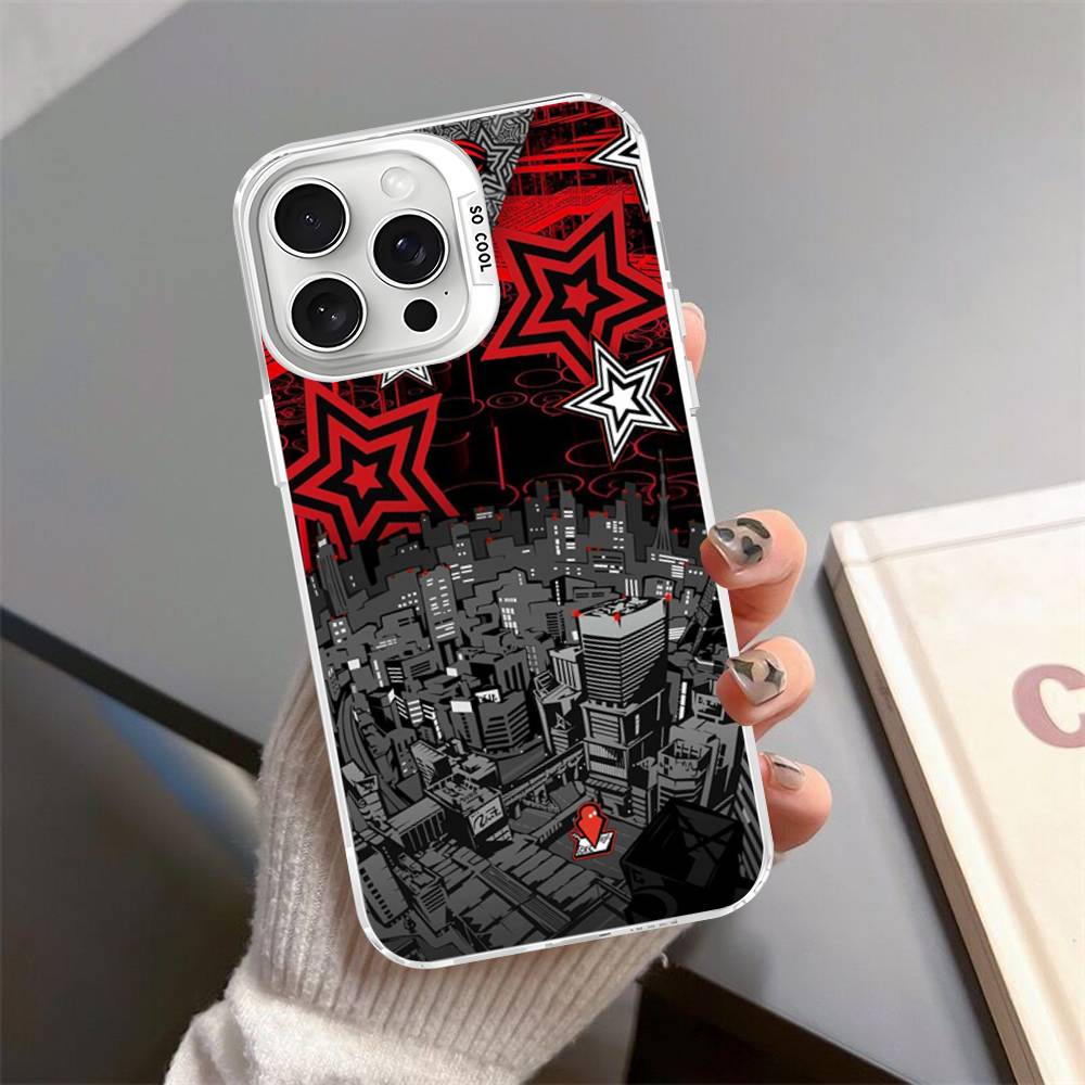 Persona 5 Colorful Phone Case For iPhone 17 16 15 14 13 12 11 Pro Max Plus Matte Cover