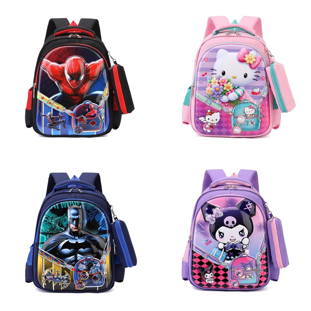 Kuromi Cartoon School Backpack With Oxford Fabric For Elementary School Kids