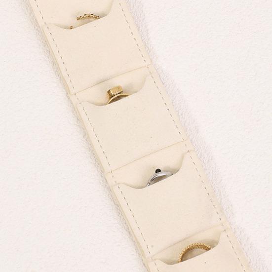 2 Peças Mini Bolsa de Viagem para Joias Dobrável Bolsa para Joias com Fivela de Pressão Organizador de Joias Enrolável para Anéis