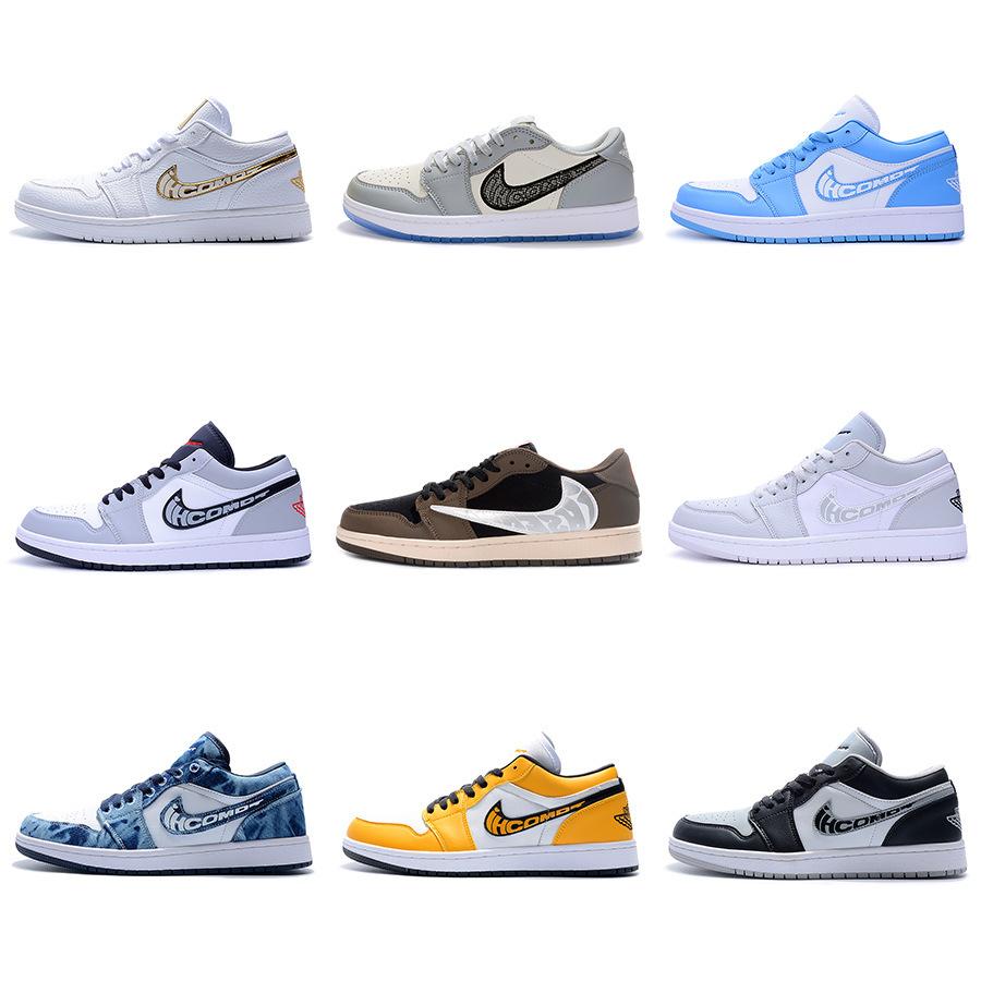 Buy Men's Shoes AJ1 Women's Shoes Denim Limited Buckle Broken Toe Barb