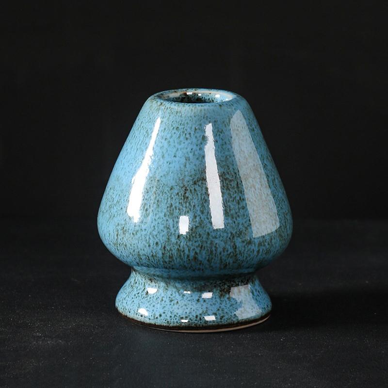 Japonská keramická miska na odkládání metličky Chasen na Matcha zelený čaj, stojánek, miska, bambusová metlička, mlýnek, štětce, čajové náčiní, držák, čajové příslušenství, čajový servis