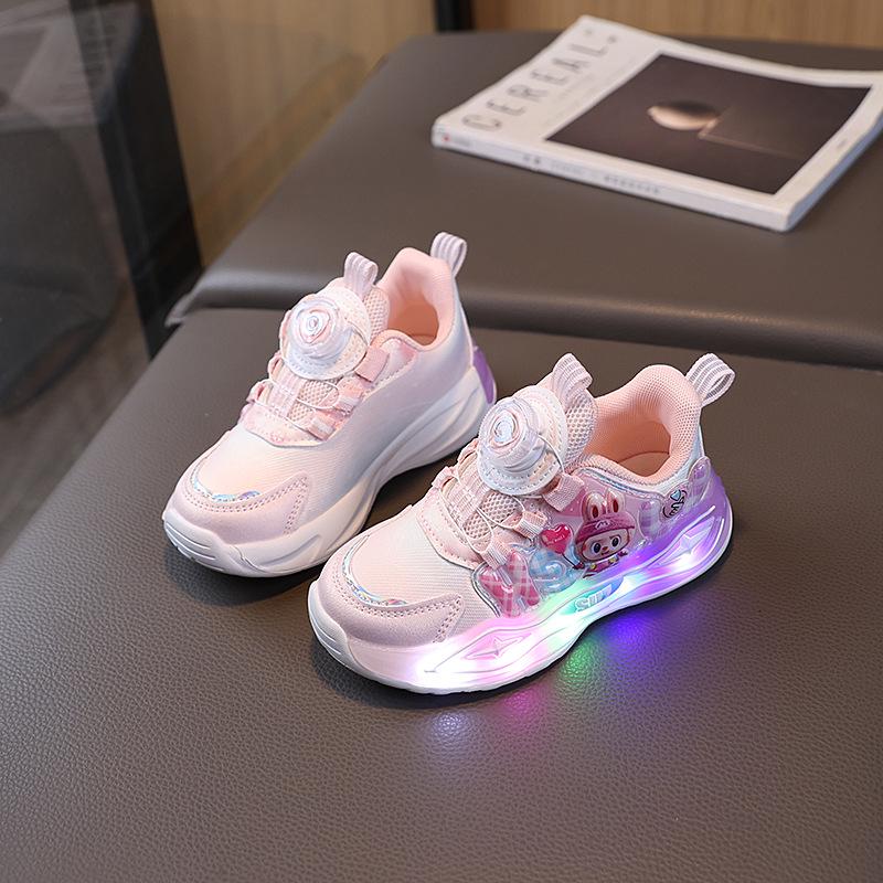 

Kids Light-Up Pull-On Princess Sneakers for Spring 2025 Size 32, Insole Length 19.5CM