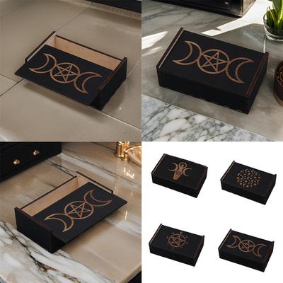 Tarot Deck Box Spielkarten Organizer Aufbewahrungsbox Tarot Deck Halter Behälter Tarots Kartentasche Halter Holz Tarots Kartenschachtel