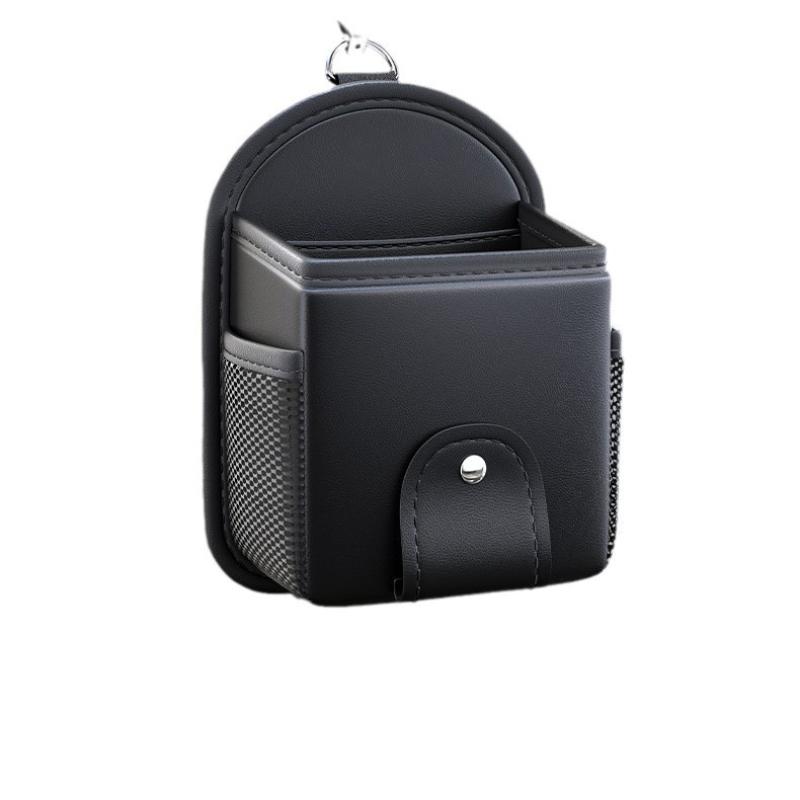 

Car air vent storage bag, car phone charger power bank ID card holder, double-layer storage bag, glasses case storage bag чёрный
