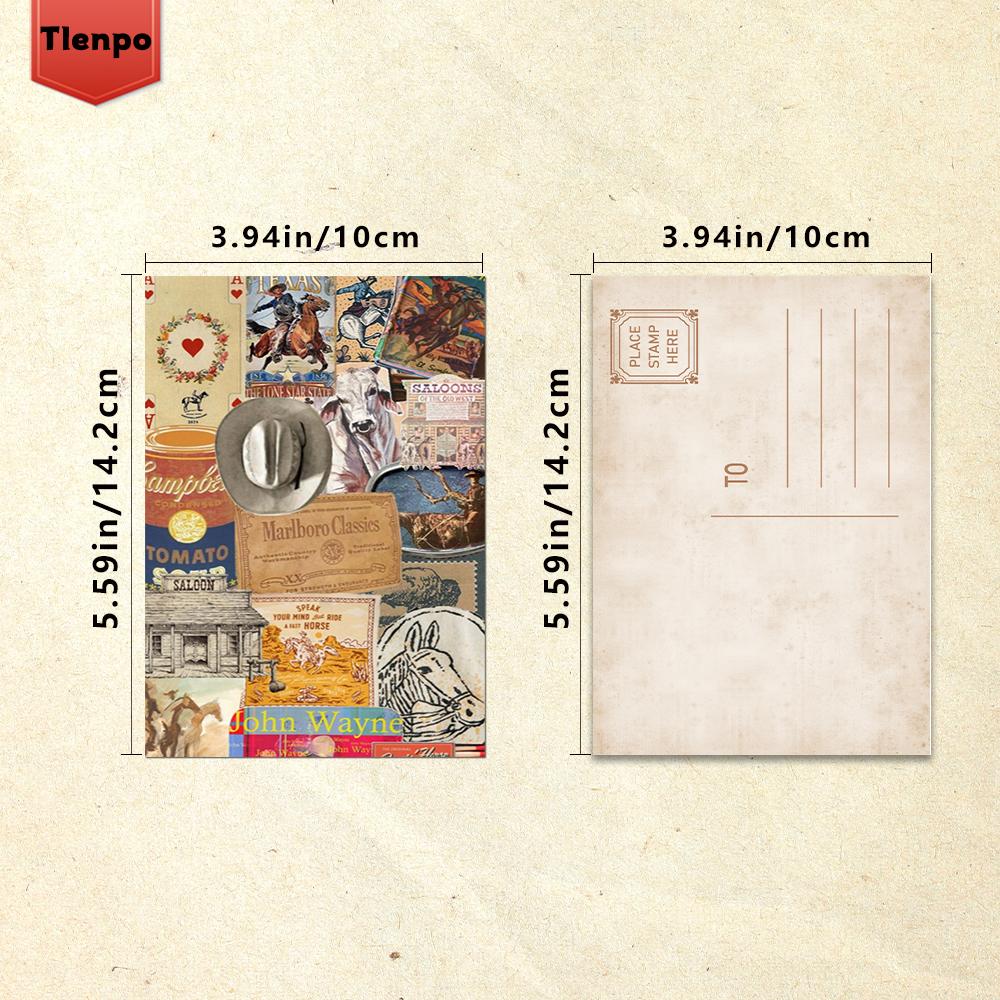 32pcs, Vintage magazine collage postcard, birthday/anniversary gift, collectible, suitable for gifting, can be mailed.