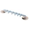 6 Hook Wall Mounted Towel Rack, No Drill Plastic Bathroom Organizer, Corner Shower Storage Holder for Towels, Bath Accessories and Kitchen Supplies