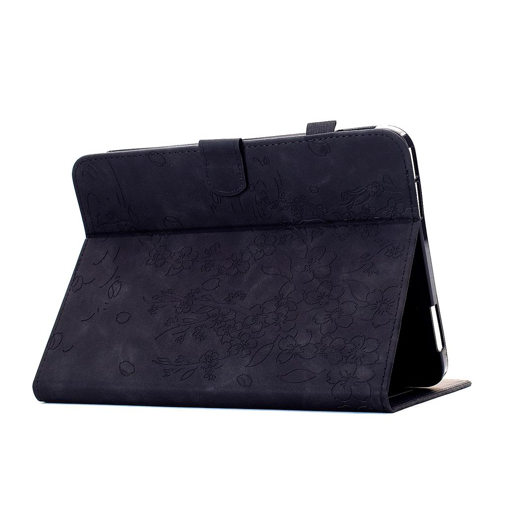 For Amazon Kindle Paperwhite (2024) Case Imprinted Plum Blossom Stand Card Slots Leather Tablet Cover with Auto Sleep/Wake