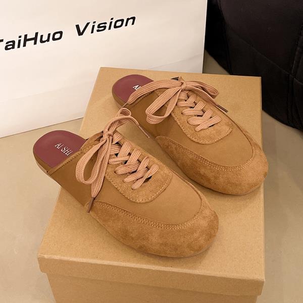 Fashion Female Shoes Slippers Flat Cover Toe Slides Sneaker Women Home 2025 Lace-Up Sneaker Shoes Ladies' Slippers Cover Toe Slipers Wom