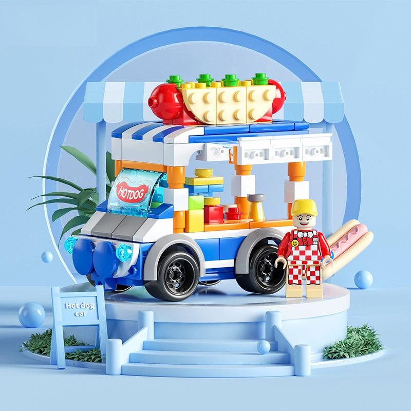 Compatible With Lego Building Block Mini City Building Street View Children'S Educational Enlightenment Assembled Toys Institutional Gifts