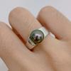 9mm Natural Peacock Blue Round Pearl Simple Ring DIY 925 Sterling Silver Holder Fine Wedding Jewelry for Women