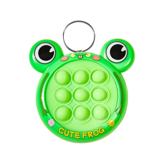 Mini Push Bubble Game Console Stress Relief Bubble Popping Game Machine Keychain Silicone Bubble Squeeze Sensory Fidget Toy