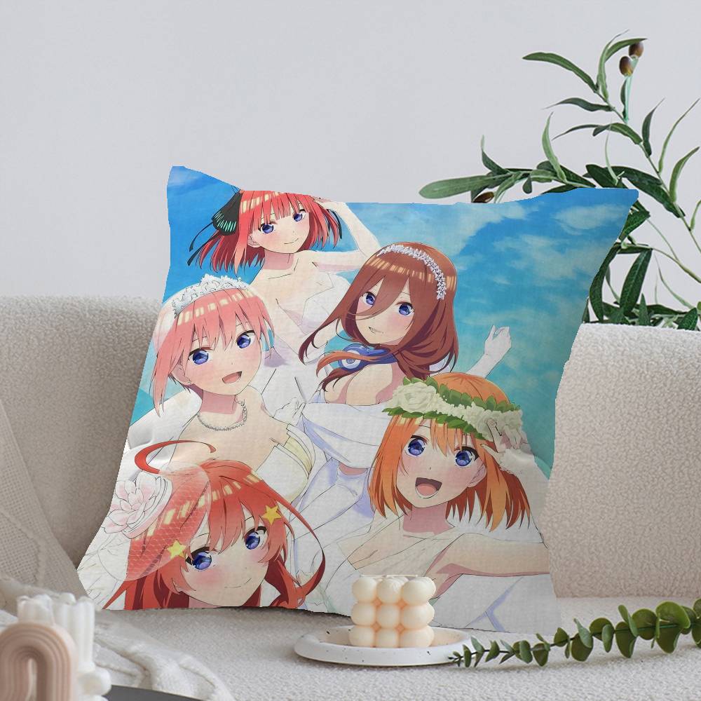 

Anime The Quintessential Quintuplets Pillow Cushion Cover Pillowcase Living Room Sofa Home Decor Customized 12x12Inch