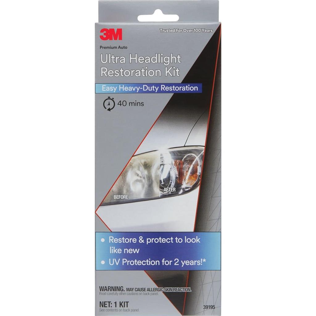 3M 39195 Ultra Headlight Repair Kit Reparasjon - Enkel, Kraftig