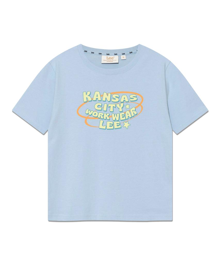 LEE Women Kansas City Workwear Lee T-Shirt Light Blue