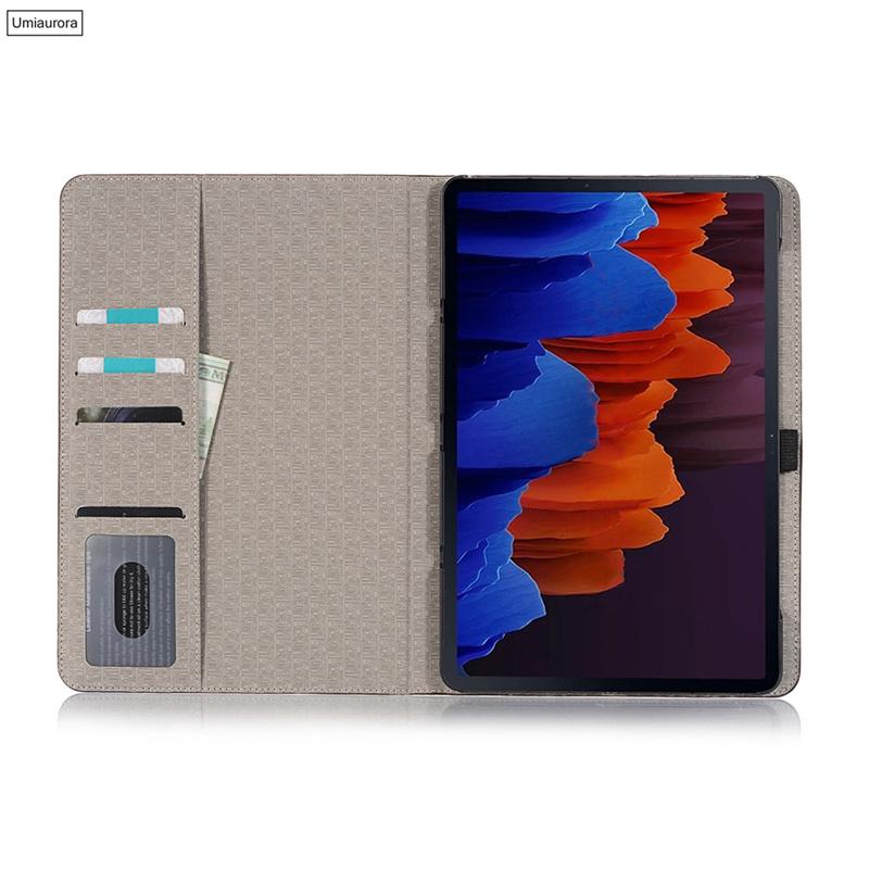 For Samsung Tab S9 FE 10.9 SM-X510 S7 S8 Plus 12.4 Inch SM-T970 SM-X810 X610 X710 Tablet Case Flip Stand PU Leather Cover Funda