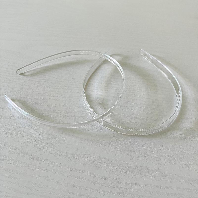 1 ks 8 mm / 12 mm / 20 mm / 25 mm průhledné plastové čelenky se zuby Jednoduché průhledné čelenky pro DIY dámské vlasové doplňky Vlasové obruče