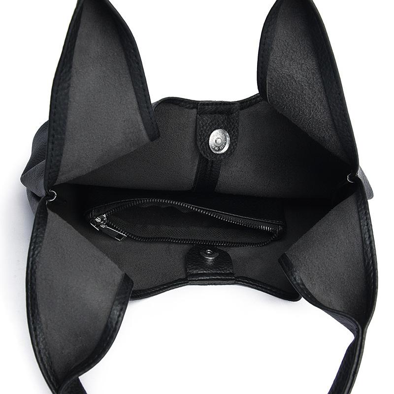 Tote Bag Women's New Simple Soft Leather Shoulder Bag Fashion Commuter Large Capacity Tote Bun Mother Bag