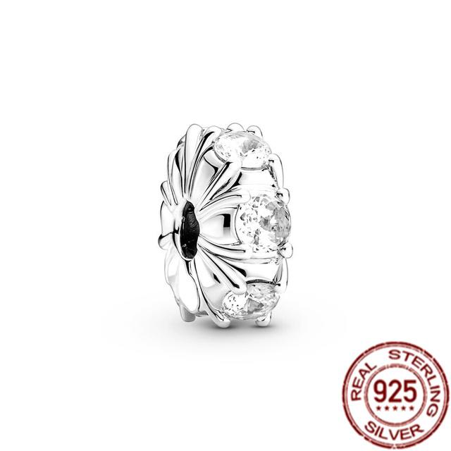 Bande de cœurs et pavé d'étoiles de mer, breloque à Clip en argent Sterling 925, perle adaptée au Bracelet de mode Original, bijoux fins, cadeau à faire soi-même